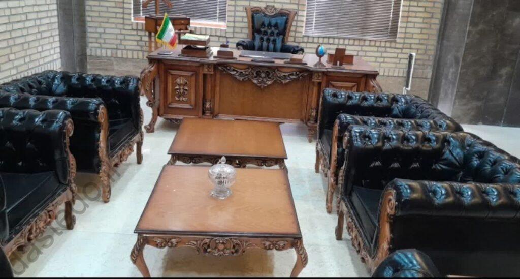 میز مدیریت _ نیم ست کلاسیک چستر _ صندلی_مدیریت